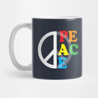 Colorful Minimalist Peace Sign Mug